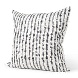 Jenna Cream w/ Black Print Linen Square Decorative Pillow Cover from Mercana - Luna Furniture