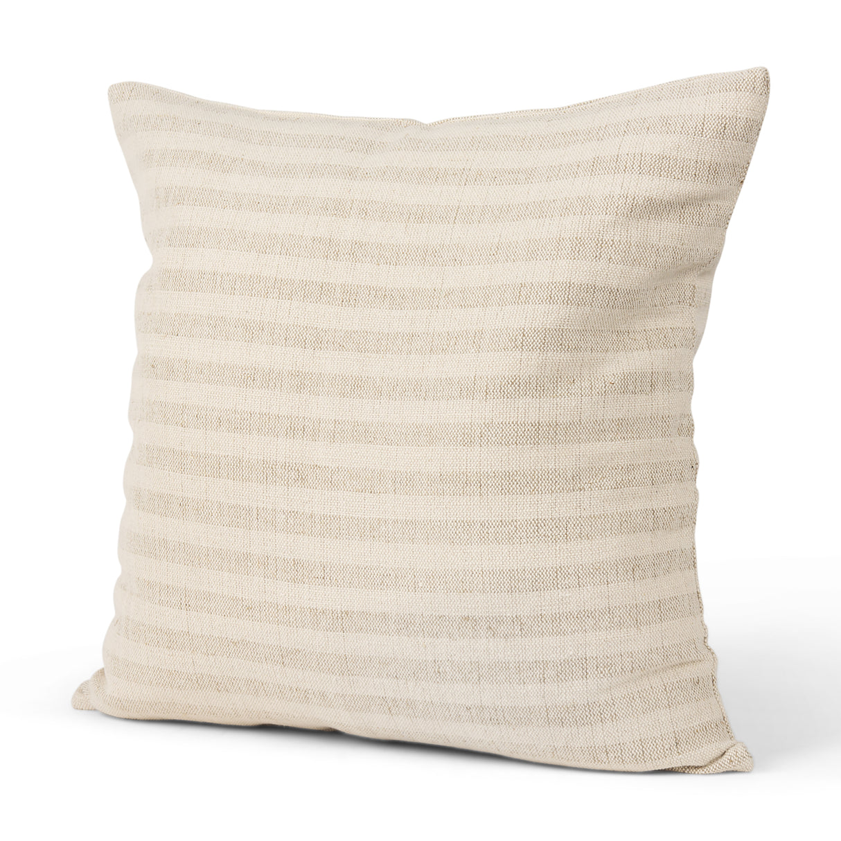 Jace Cream w/ Beige Stripe Linen-Cotton Square Decorative Pillow Cover from Mercana - Luna Furniture