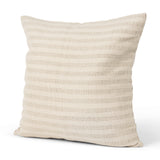 Jace Cream w/ Beige Stripe Linen-Cotton Square Decorative Pillow Cover from Mercana - Luna Furniture