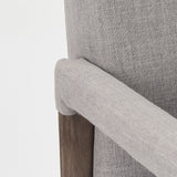 Palisades Grey Fabric Wrap Brown Wooden Frame Dining Chair from Mercana - Luna Furniture