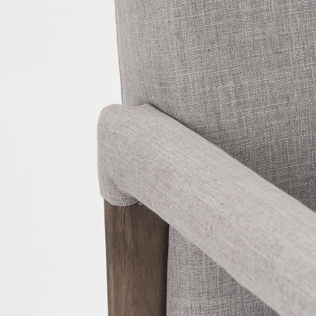 Palisades Grey Fabric Wrap Brown Wooden Frame Dining Chair from Mercana - Luna Furniture