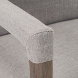 Palisades Grey Fabric Wrap Brown Wooden Frame Dining Chair from Mercana - Luna Furniture