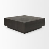 Hayden Dark Brown Wood Square Coffee Table from Mercana - Luna Furniture