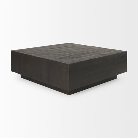 Hayden Dark Brown Wood Square Coffee Table from Mercana - Luna Furniture