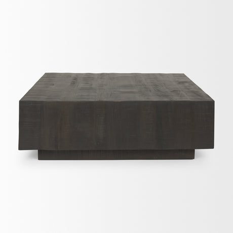 Hayden Dark Brown Wood Square Coffee Table from Mercana - Luna Furniture