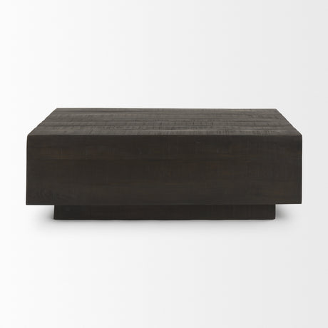 Hayden Dark Brown Wood Rectangular Coffee Table from Mercana - Luna Furniture
