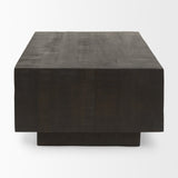 Hayden Dark Brown Wood Rectangular Coffee Table from Mercana - Luna Furniture