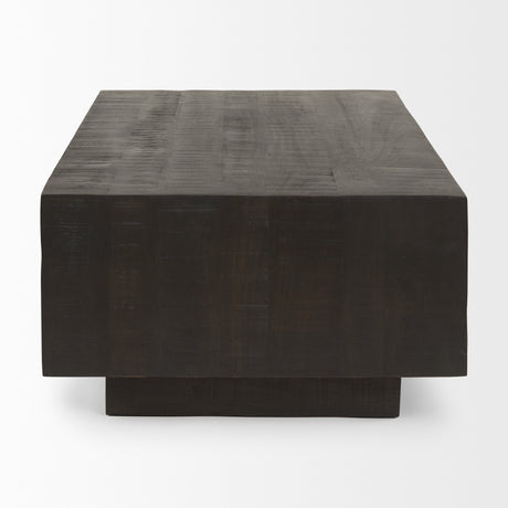 Hayden Dark Brown Wood Rectangular Coffee Table from Mercana - Luna Furniture