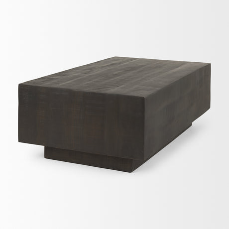 Hayden Dark Brown Wood Rectangular Coffee Table from Mercana - Luna Furniture