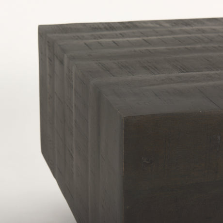 Hayden Dark Brown Wood Rectangular Coffee Table from Mercana - Luna Furniture