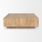 Hayden Light Brown Wood Square Coffee Table from Mercana - Luna Furniture