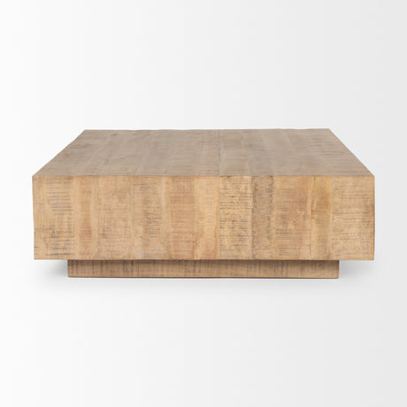 Hayden Light Brown Wood Square Coffee Table from Mercana - Luna Furniture