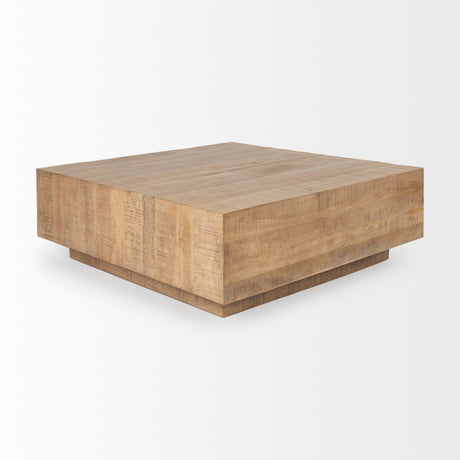 Hayden Light Brown Wood Square Coffee Table from Mercana - Luna Furniture