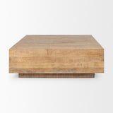 Hayden Light Brown Wood Square Coffee Table from Mercana - Luna Furniture