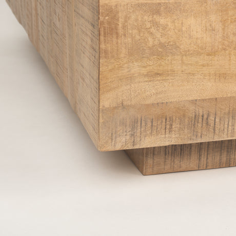 Hayden Light Brown Wood Square Coffee Table from Mercana - Luna Furniture