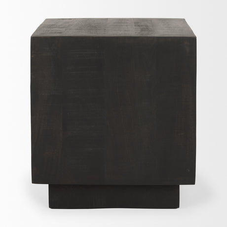 Hayden Dark Brown Wood End/Side Table from Mercana - Luna Furniture