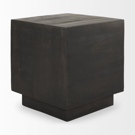 Hayden Dark Brown Wood End/Side Table from Mercana - Luna Furniture