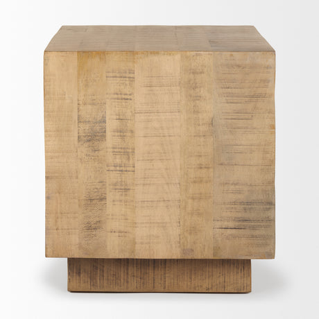 Hayden Light Brown Wood End/Side Table from Mercana - Luna Furniture