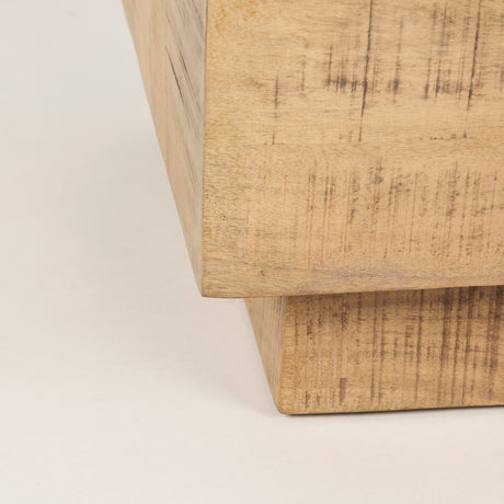 Hayden Light Brown Wood End/Side Table from Mercana - Luna Furniture