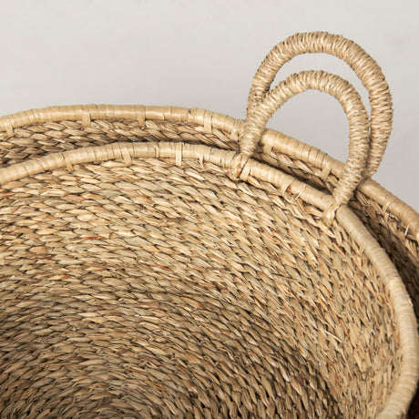 Ayanna Set of 2 Deep Nesting Seagrass Baskets w/ Handles from Mercana - Luna Furniture
