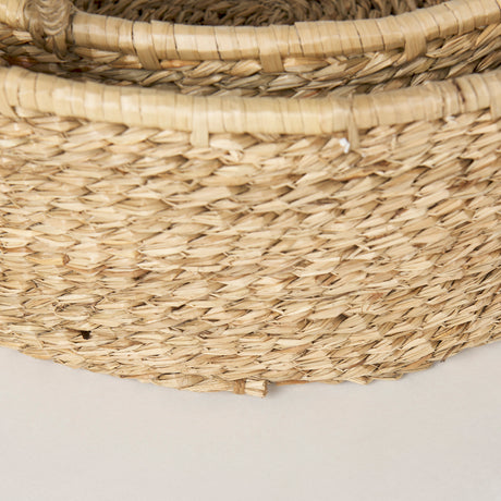 Ayanna Set of 2 Deep Nesting Seagrass Baskets w/ Handles from Mercana - Luna Furniture