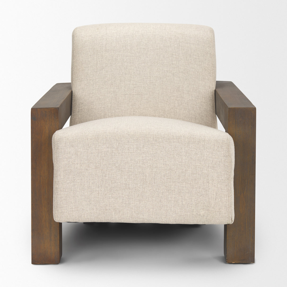 Sovereign Oatmeal Fabric Upholstered w/ Solid Wood Frame Accent Chair from Mercana - Luna Furniture