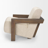 Sovereign Oatmeal Fabric Upholstered w/ Solid Wood Frame Accent Chair from Mercana - Luna Furniture