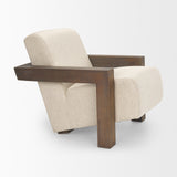 Sovereign Oatmeal Fabric Upholstered w/ Solid Wood Frame Accent Chair from Mercana - Luna Furniture