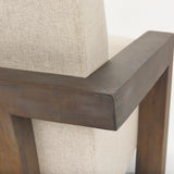 Sovereign Oatmeal Fabric Upholstered w/ Solid Wood Frame Accent Chair from Mercana - Luna Furniture