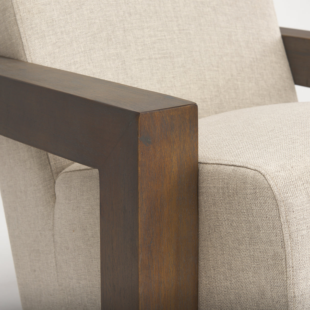 Sovereign Oatmeal Fabric Upholstered w/ Solid Wood Frame Accent Chair from Mercana - Luna Furniture