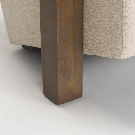Sovereign Oatmeal Fabric Upholstered w/ Solid Wood Frame Accent Chair from Mercana - Luna Furniture