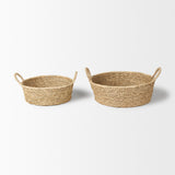 Ayanna Set of 2 Deep Nesting Seagrass Baskets w/ Handles from Mercana - Luna Furniture