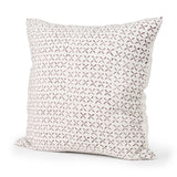 Jayden Cream w/ Merlot Print Linen Square Decorative Pillow Cover from Mercana - Luna Furniture