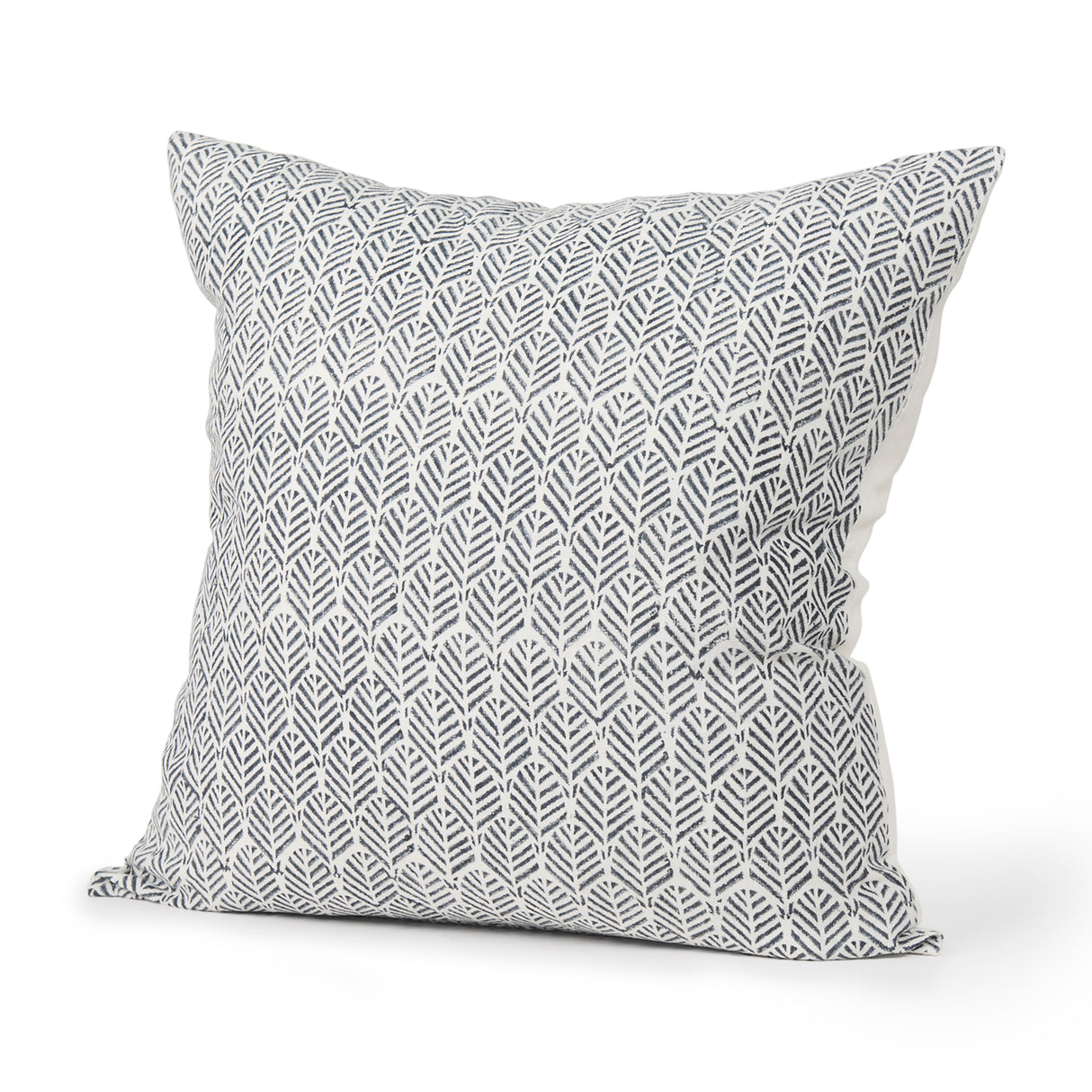 Jennelle Cream w/ Indigo Print Linen Square Decorative Pillow Cover from Mercana - Luna Furniture