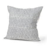 Jennelle Cream w/ Indigo Print Linen Square Decorative Pillow Cover from Mercana - Luna Furniture