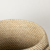 Kalopa Set of 2 Seagrass Floor Baskets w/ Flat Handled Lid from Mercana - Luna Furniture