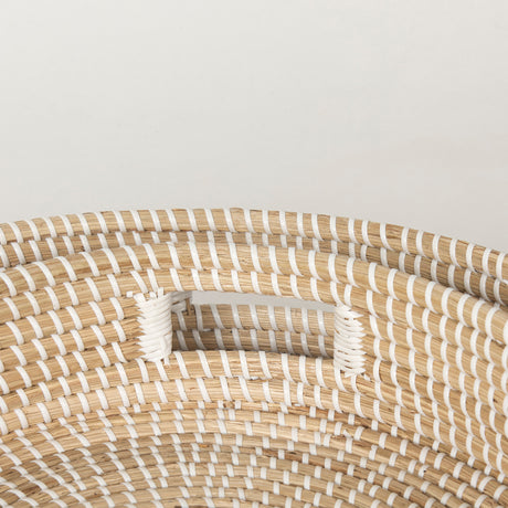 Kalama Set of 2 Large Round Seagrass Trays w/ Handles from Mercana - Luna Furniture