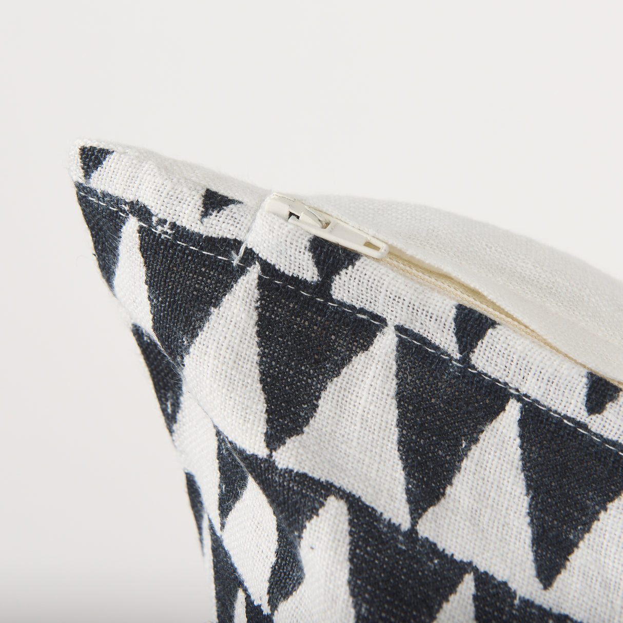 Jolie Cream w/ Black Print Linen Square Decorative Pillow Cover from Mercana - Luna Furniture