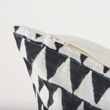 Jolie Cream w/ Black Print Linen Square Decorative Pillow Cover from Mercana - Luna Furniture