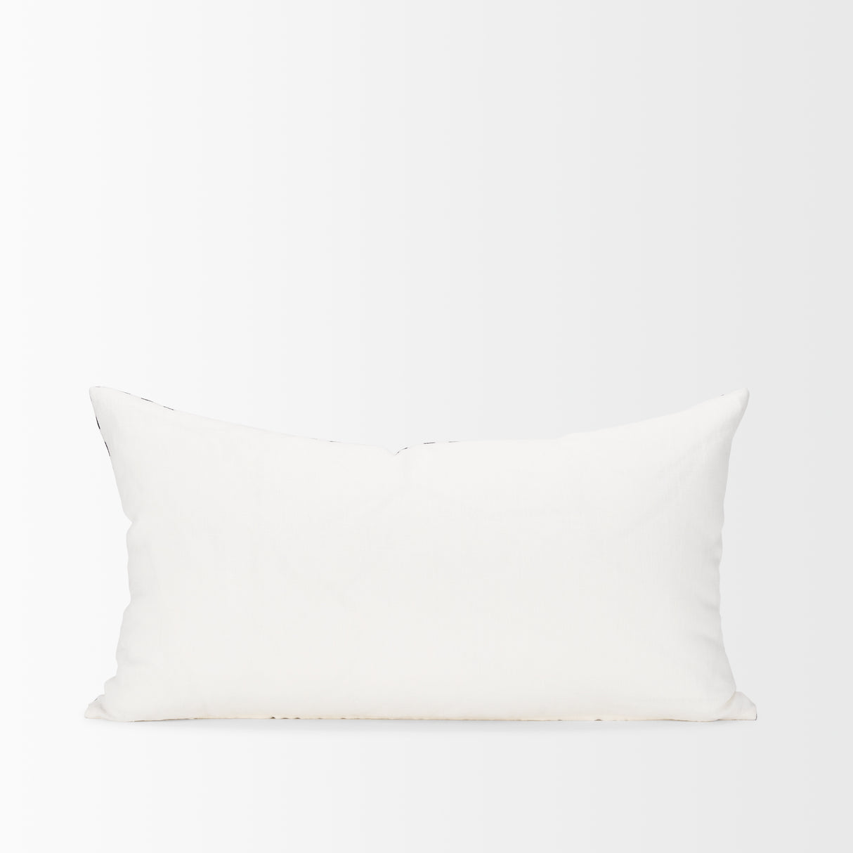 Jolie Cream w/ Black Print Linen Lumbar Decorative Pillow Cover from Mercana - Luna Furniture