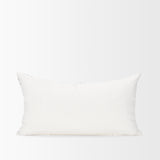 Jolie Cream w/ Black Print Linen Lumbar Decorative Pillow Cover from Mercana - Luna Furniture