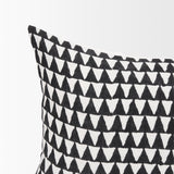 Jolie Cream w/ Black Print Linen Lumbar Decorative Pillow Cover from Mercana - Luna Furniture