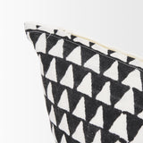 Jolie Cream w/ Black Print Linen Lumbar Decorative Pillow Cover from Mercana - Luna Furniture