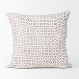 Jayden Cream w/ Merlot Print Linen Square Decorative Pillow Cover from Mercana - Luna Furniture