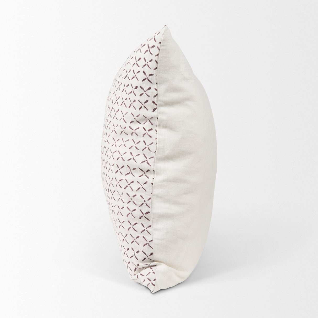Jayden Cream w/ Merlot Print Linen Square Decorative Pillow Cover from Mercana - Luna Furniture