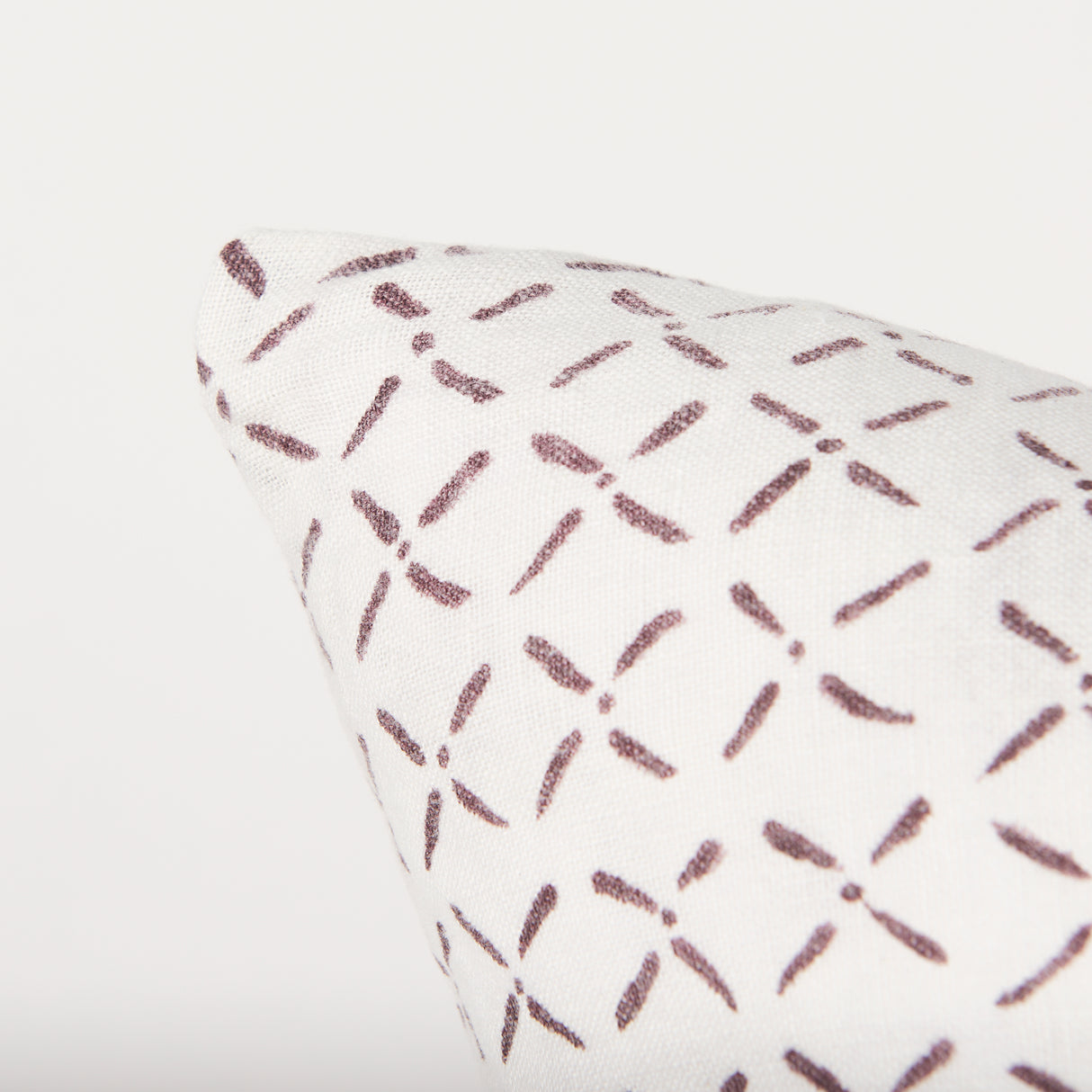 Jayden Cream w/ Merlot Print Linen Square Decorative Pillow Cover from Mercana - Luna Furniture
