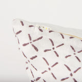 Jayden Cream w/ Merlot Print Linen Square Decorative Pillow Cover from Mercana - Luna Furniture