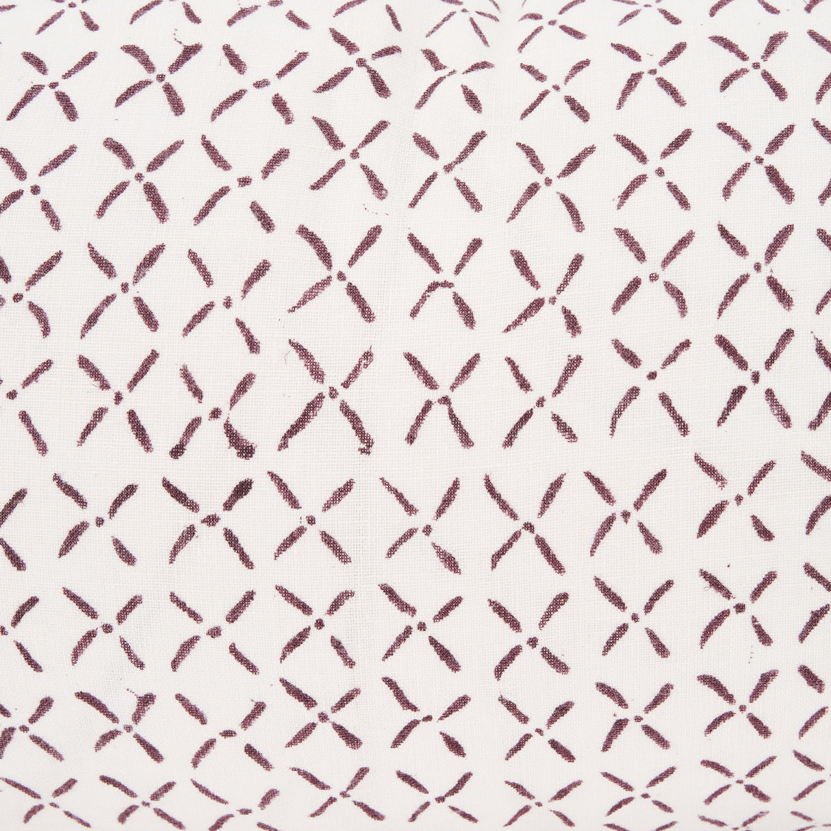Jayden Cream w/ Merlot Print Linen Lumbar Decorative Pillow Cover from Mercana - Luna Furniture