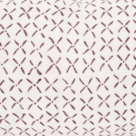 Jayden Cream w/ Merlot Print Linen Lumbar Decorative Pillow Cover from Mercana - Luna Furniture