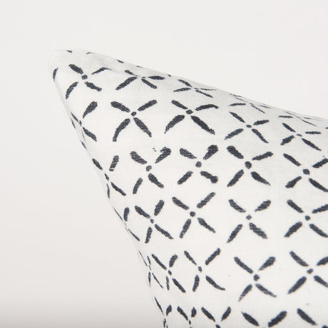 Jayden Cream w/ Black Print Linen Square Decorative Pillow Cover from Mercana - Luna Furniture
